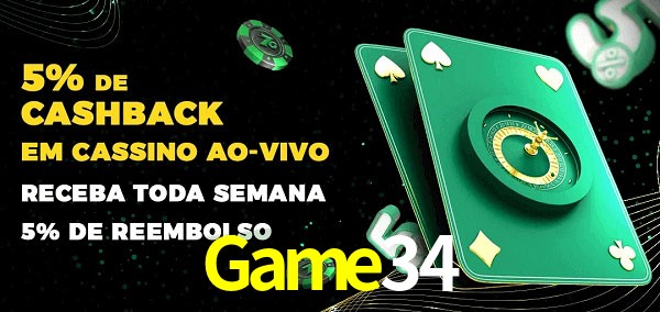 Promoções do cassino ao Vivo Game34